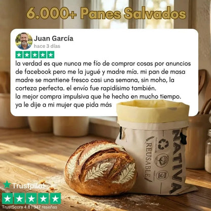 Bolsas de Pan Premium de Algodón 100% y Cera de Abeja - Solvia ES