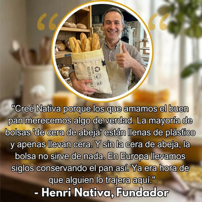Bolsas de Pan Premium de Algodón 100% y Cera de Abeja - Solvia ES