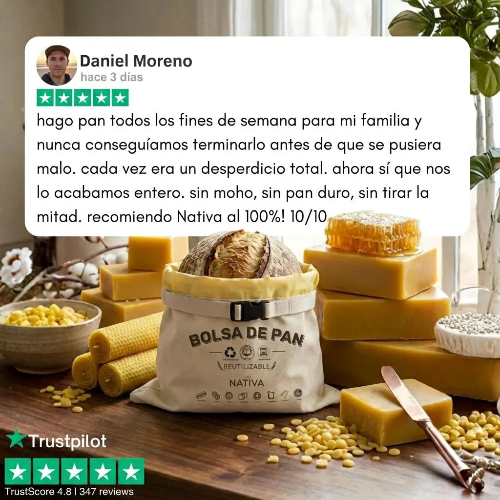 Bolsas de Pan Premium de Algodón 100% y Cera de Abeja - Solvia ES