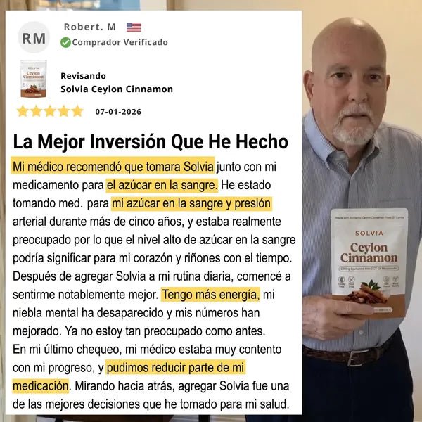 Canela de Ceilán, equivalente a 7200 mg, con aceite MCT - Solvia ES