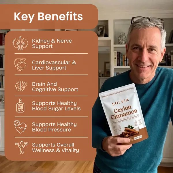 Canela de Ceilán, equivalente a 7200 mg, con aceite MCT - Solvia ES