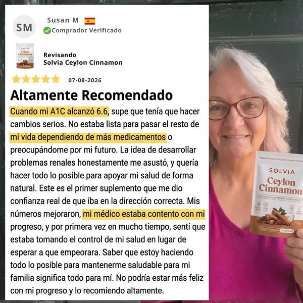 Canela de Ceilán, equivalente a 7200 mg, con aceite MCT - Solvia ES