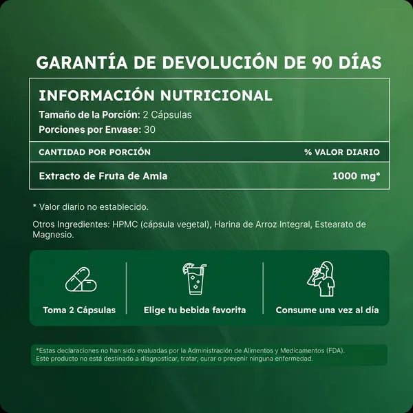 Cápsulas de Superfruta de Amla - Solvia ES