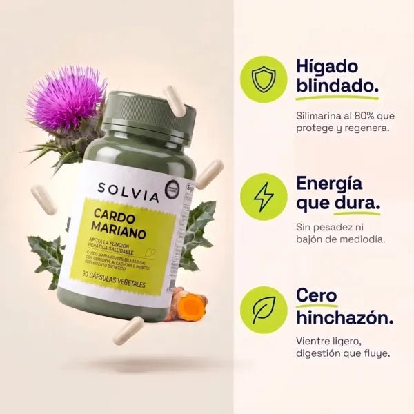 Cardo Mariano- Cuidado completo del hígado en una cápsula al día. - Solvia ES