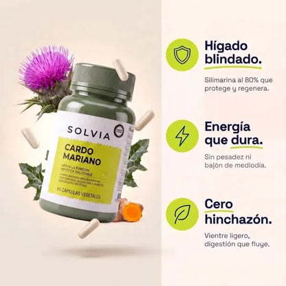 Cardo Mariano- Cuidado completo del hígado en una cápsula al día. - Solvia ES