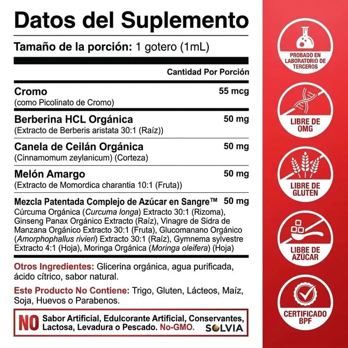 Complejo 7 en 1 para el Azúcar en Sangre - Solvia ES