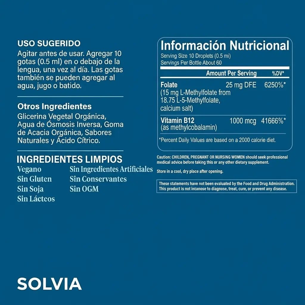 Metilfolato Puro Solvia - Solvia ES