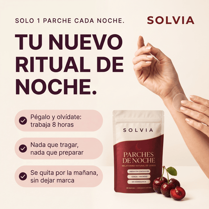 Parches de Noche — Melatonina Natural de Cereza - Solvia ES