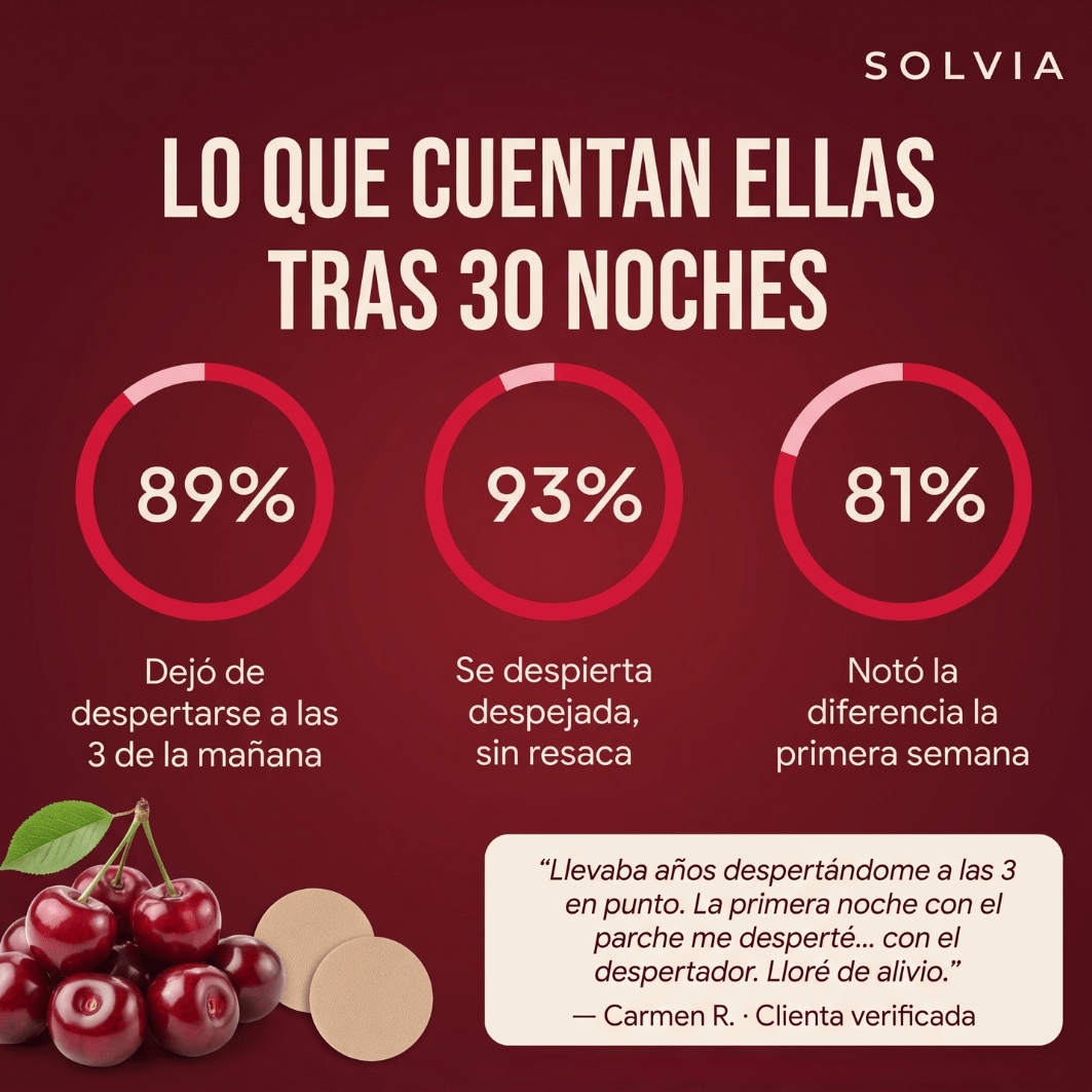 Parches de Noche — Melatonina Natural de Cereza - Solvia ES