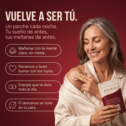 Parches de Noche — Melatonina Natural de Cereza - Solvia ES